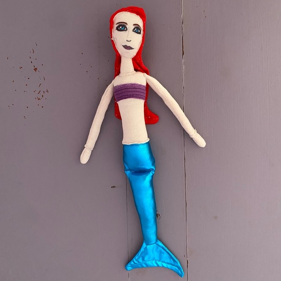 🧜‍♀️ARIEL🧜‍♀️ 13” PLUSH Little MERMAID Custom HANDMADE Collectible - Picture 8 of 17